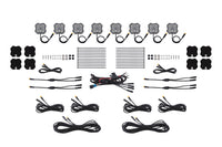 Rock Light Red White M8 Magnet 8 Pack