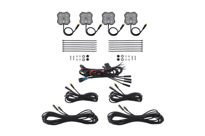 Rock Light Amber White M8 4 Pack