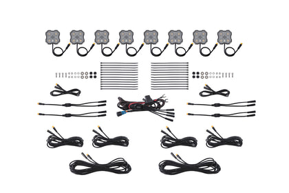 Rock Light Amber White M8 8 Pack