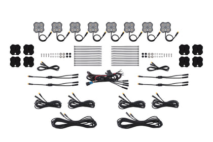 Rock Light Amber White M8 Magnet 8 Pack