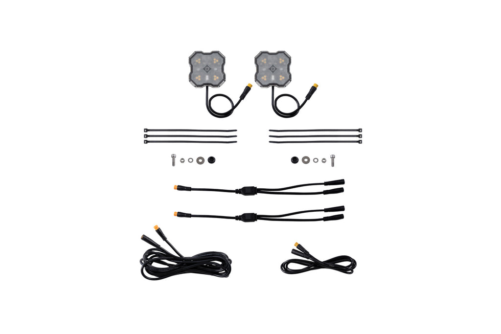 Rock Light Amber White M8 Add On 2 Pack