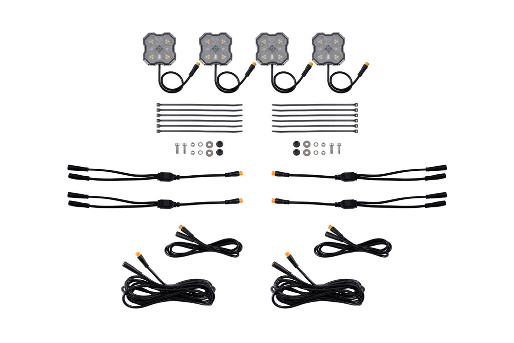 Rock Light Amber White M8 Add On 4 Pack