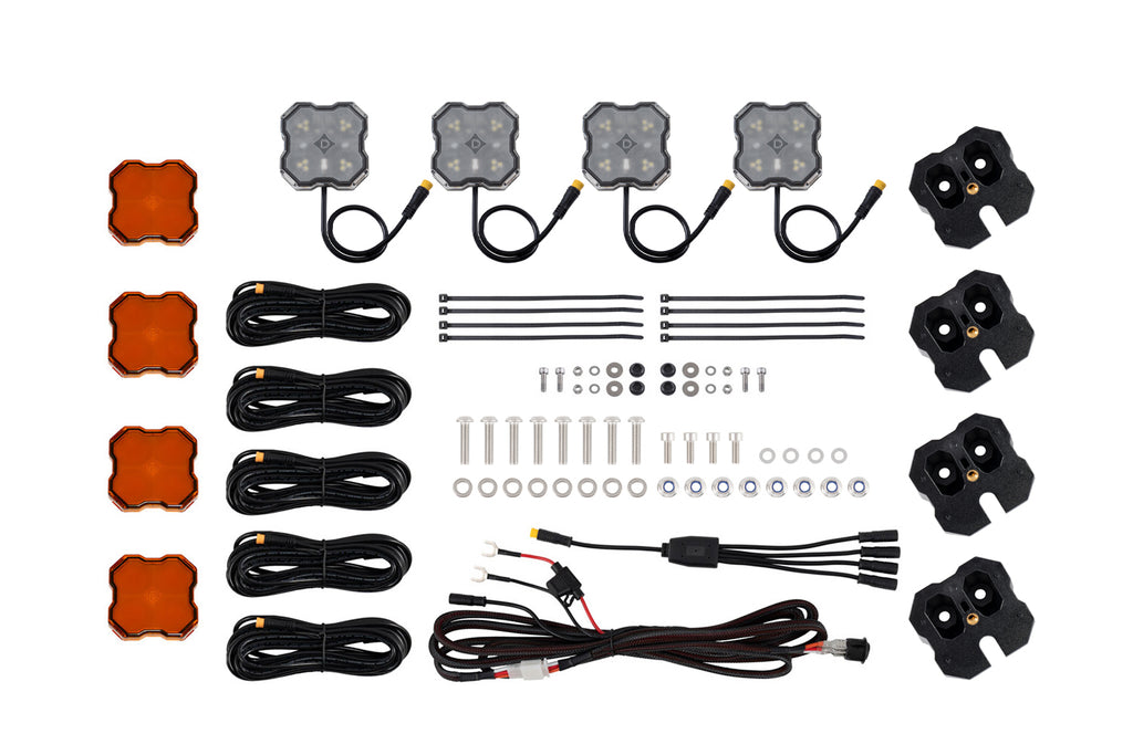 Roof Rack Scene Light Dual Color Red White Kit