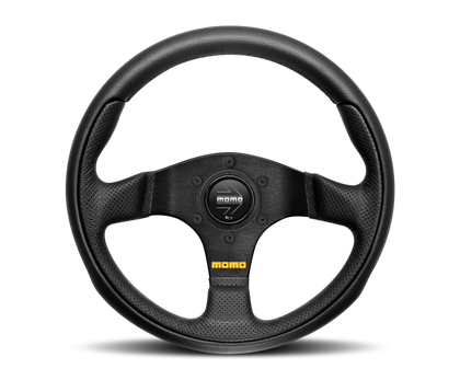 Momo Team Steering Wheel 300 mm - 4 Black Leather/Black Spokes