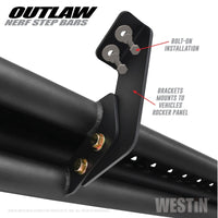 Westin 14-19 Toyota 4Runner SR5/TRD/TRD Pro (exc Limited & Nightshade) Outlaw Nerf Step Bars