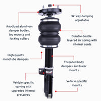 Air Lift Performance 2005-2014 Ford Mustang (S197) Front Kit (3/8 Fittings Not Included)