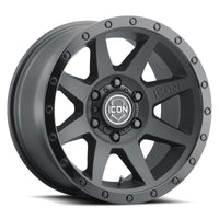 ICON Rebound 17x8.5 5x5 -6mm Offset 4.5in BS 71.5mm Bore Double Black Wheel