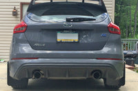 Rally Armor 12-19 Ford Focus ST / 16-19 RS Black Mud Flap w/Blue Logo