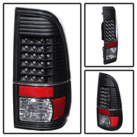 xTune Ford Super Duty 08-15 LED Tail Lights Black ALT-JH-FS08-LED-BK