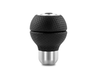 Momo Race Shift Knob - Black Airleather, Aluminum Insert