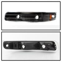 xTune Chevy Silverado 99-02 Amber Reflector Bumper Lights Black CBL-JH-CS99-AM-BK
