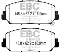 EBC 16+ Acura ILX 2.4 Redstuff Front Brake Pads