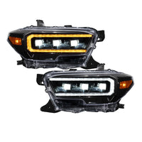 2016-2023 Toyota Tacoma LED Projector Headlights with Selectable DRL Chrome (pair)