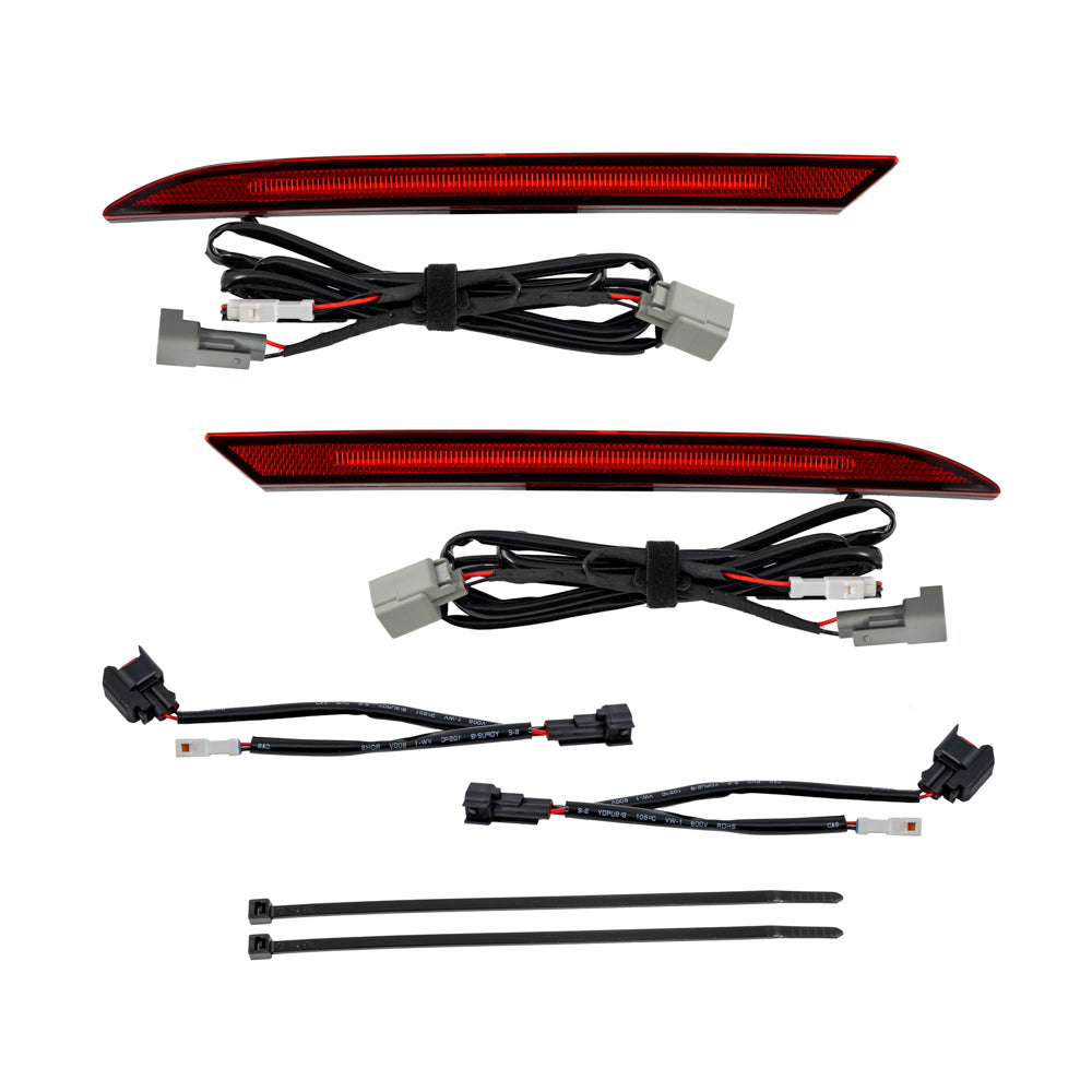 2018-2025 Ford Mustang Reflector Assembly LED Rear Reflector Red (pair)