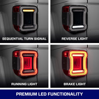 2020-2026 Jeep Gladiator LED Tail Lights Smoked (pair)