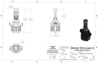 5202 PSX24W Yellow SL2 LED Bulb (one)