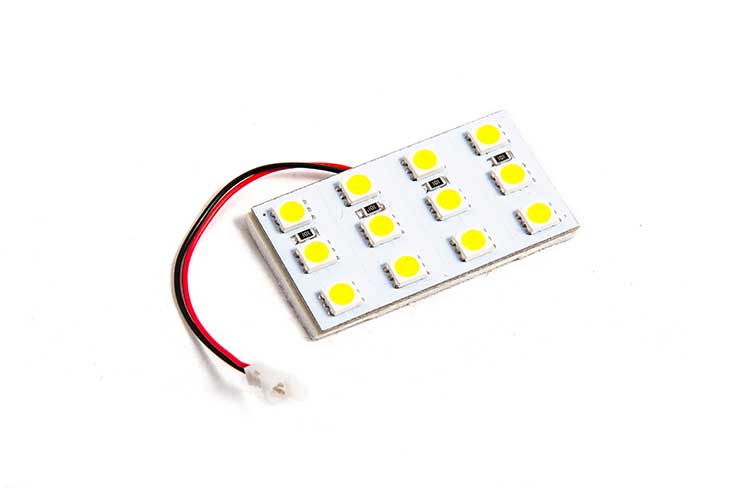 1995-1998 Nissan 240SX Dome Light Bulb LED Board SMD12 Warm White (single)
