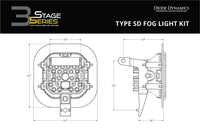 2011-2016 Ford F-350 Super Duty SS3 Sport Type SD Kit ABL Yellow SAE Fog