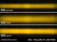 SS3 Max ABL Yellow SAE Fog No Brackets (pair)