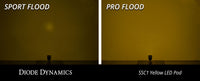 SSC1 LED Pod Sport Yellow Flood Flush ABL (single)