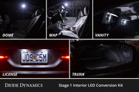 Interior LED Kit For 2012-2016 Chevrolet Malibu Cool White Stage 1