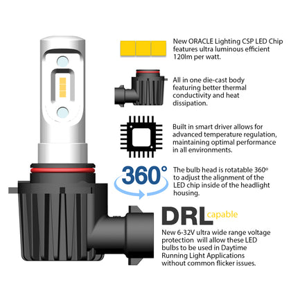 Oracle 9005 - VSeries LED Headlight Bulb Conversion Kit - 6000K NO RETURNS