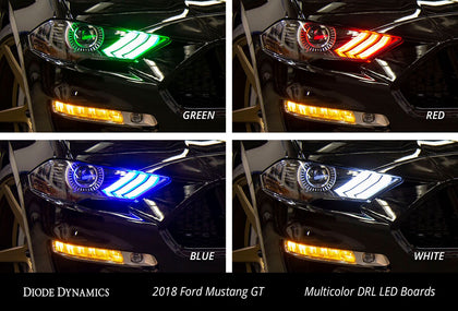 2018 Ford Mustang RGBW DRL LED Boards USDM/EU