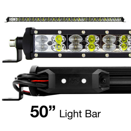 XK Glow RGBW Light Bar High Power Offroad Work/Hunting Light w/ Bluetooth Controller 50In