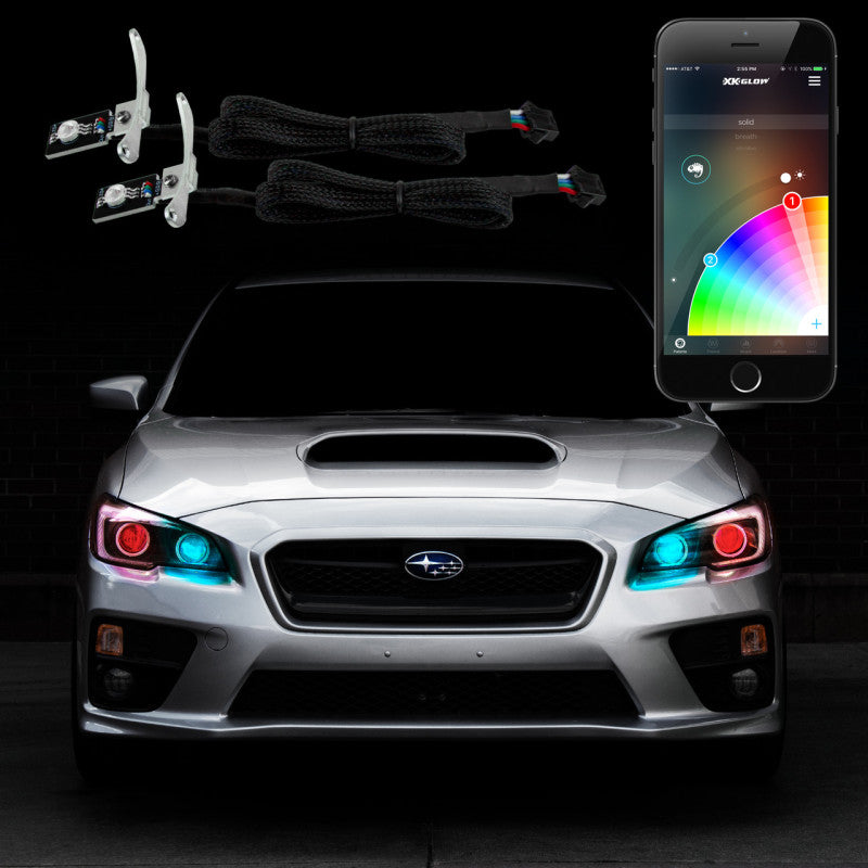 XK Glow 2xRGB Demon Eye Million Color XKGLOW Smartphone App Controlled Kit