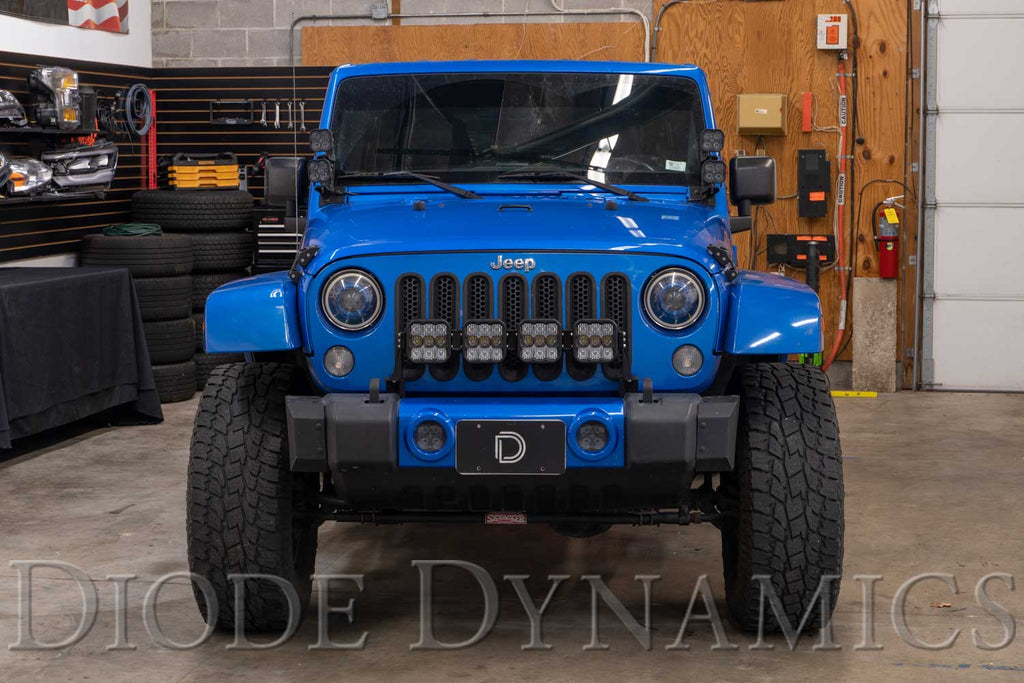 Jeep JK SS5 4-Pod CrossLink Grille Lightbar Kit  Sport White Combo