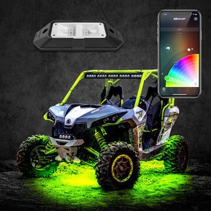 XK Glow Rock Light w/ XKchrome App Controlled Bluetooth Advanced Kit 4pc RGB 6W