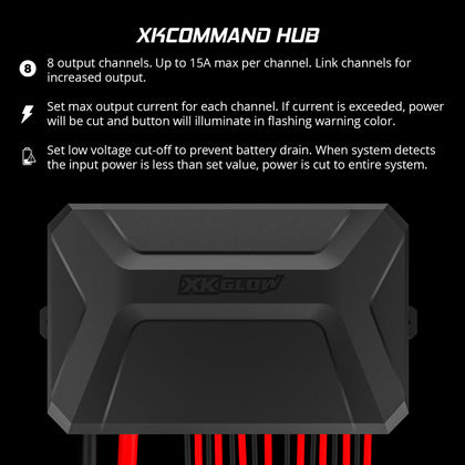 XK Glow XKcommand Bluetooth Switch Panel for Lights 12V Accessory Offroad