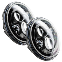 Oracle 7in High Powered LED Headlights - Black Bezel - Red SEE WARRANTY