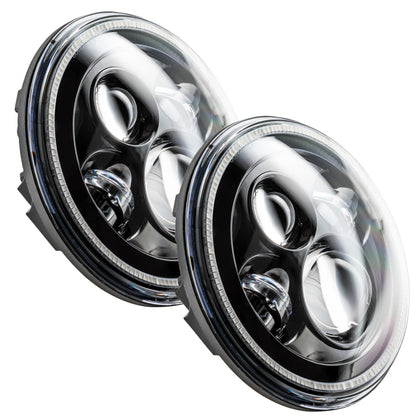 Oracle 7in High Powered LED Headlights - Black Bezel - ColorSHIFT