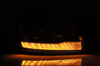 AlphaRex 06-08 Dodge Ram 1500HD PRO-Series Proj Headlights Plank Style Alpha Black w/Seq Signal/DRL