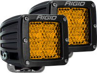 Rigid Industries D-Series - Diffused Rear Facing High/Low - Yellow - Pair