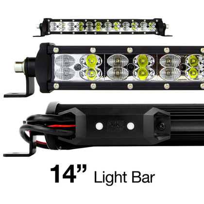 XK Glow RGBW Light Bar High Power Offroad Work/Hunting Light w/ Bluetooth Controller 14In