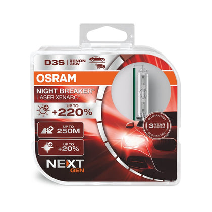 D3S Osram 66340XNN Night Breaker Laser Next GenHID Bulbs (2 Pack)