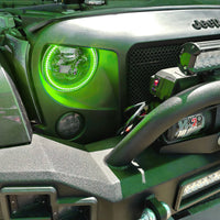 Oracle 7in High Powered LED Headlights - Black Bezel - ColorSHIFT 2.0 NO RETURNS
