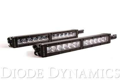 12 Inch LED Light Bar  Single Row Straight Clear Driving Pair Stage Series