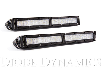 12 Inch LED Light Bar  Single Row Straight Clear Wide Pair Stage Series