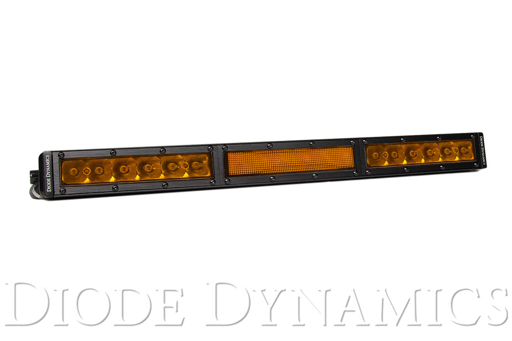 18 Inch LED Light Bar  Single Row Straight Amber Combo Each Stage Series