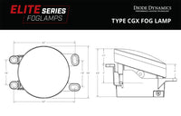 Elite Series Fog Lamps for 2010-2013 Lexus GX460 Pair Yellow 3000K Diode Dynamics