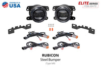 Elite Series Fog Lamps for 2020-2022 Jeep JT Gladiator Rubicon w/ Steel Bumper Pair Cool White 6000K Diode Dynamics