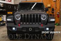 SS3 LED Fog Light Kit for 18-20 Jeep JL Wrangler Rubicon White SAE/DOT Driving Pro (Steel Bumper)