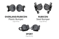 SS3 LED Fog Light Kit for 2020 Jeep Gladiator Rubicon White SAE/DOT Driving Pro (Steel Bumper)