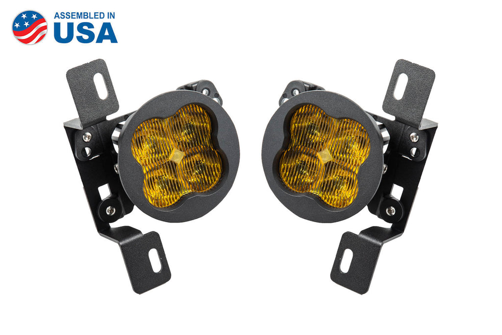 SS3 LED Fog Light Kit for 2020 Jeep Gladiator Rubicon Yellow SAE/DOT Fog Pro (Steel Bumper)