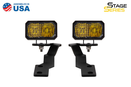Stage Series C2 LED Ditch Light Kit for 2016-2020 Toyota Tacoma Sport Yellow Combo Diode Dynamics
