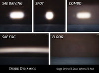 Stage Series C2 2 Inch LED Pod Sport White Fog Standard ABL Each Diode Dynamics