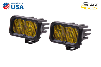 Stage Series C2 2 Inch LED Pod Sport Yellow Fog Standard ABL Pair Diode Dynamics